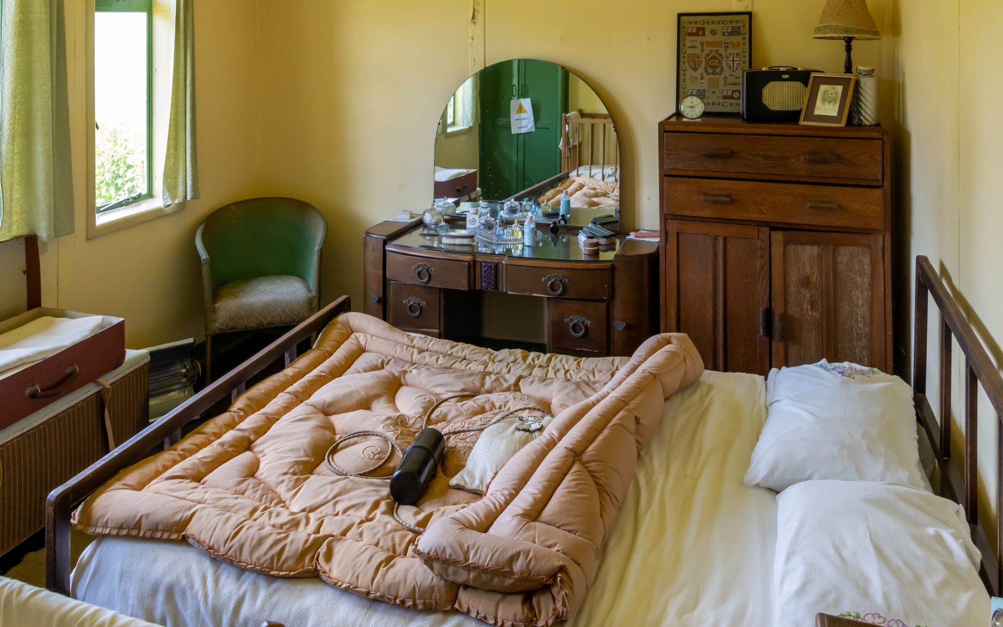 A bedroom in a rented flat